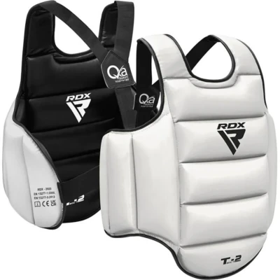 Afbeelding van RDX Sports T2 CE Borstbeschermer Zwart en wit Kunstleer