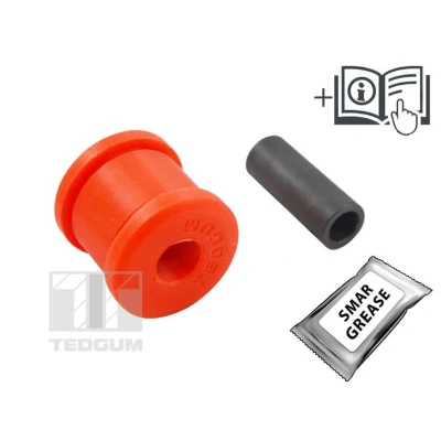 Afbeelding van TEDGUM 00467835 Draagarmrubbers Met vetkap, montagehandleiding Vooras bovenaan, Aan beide zijden, Voor, Achter PU (Polyurethaan)