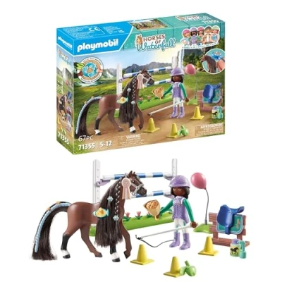 Image de Playmobil Horses of Waterfall 71355 Zoe &amp; Blaze avec parcours d&#039;obstacles