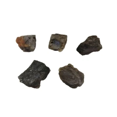 Image de Lot de 5 pierres labradorite naturelles 20 à 30 mm protection, verre quartz naturel pour la fabrication bijoux (Labradorite, 5)