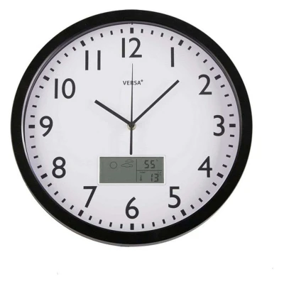 Afbeelding van Muurklok Versa Zwart Plastic Minimalist 4 x 35 cm