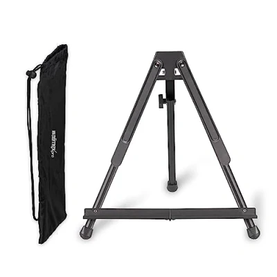 Afbeelding van Walimex pro aluminium tafelschildersezel, 40 x 60 cm, ideale studio ezel, tafelschildersezel en veldschildersezel, voor doeken tot H D: 4 kg, met tas