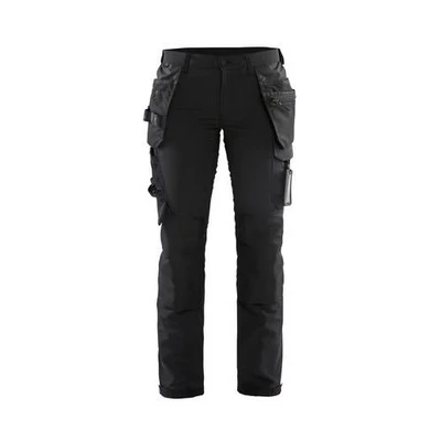 Image de Pantalon artisan stretch 4D femme noir/gris foncé Blåkläder