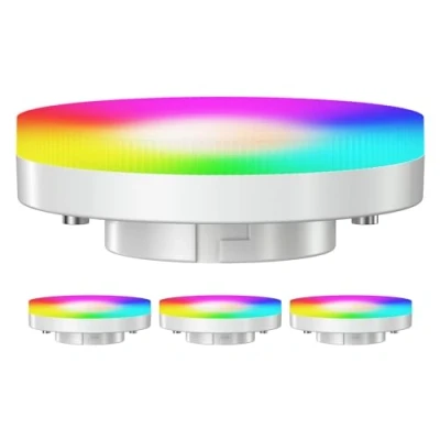 Afbeelding van ledscom.de 4 x GX53 LED RGB lampen, warm wit koud (2900 6100 K), 6,6 W, 670 lm, 107, smart home, wifi, Alexa, mate