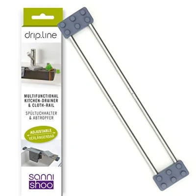 Afbeelding van drip.line multifunctioneel afdruiprek voor gootsteen gemaakt van natuurlijk materiaal, vaatdoekhouder, organizer, afdruiprek, gebruiksvoorwerpen houder, het origineel TV