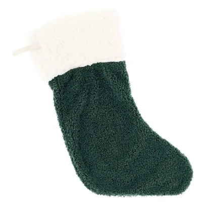 Afbeelding van Unique Living Kerstsok Hanna Dark Green 45x25cm