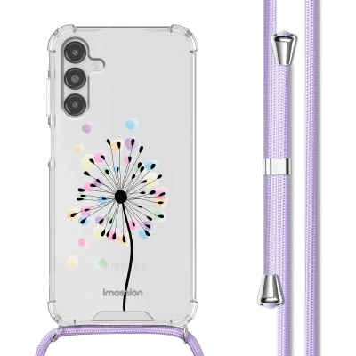 Afbeelding van iMoshion Hoesje Geschikt voor Samsung Galaxy A14 (4G) / (5G) met Koord Design Meerkleurig Sandstone Dandelion