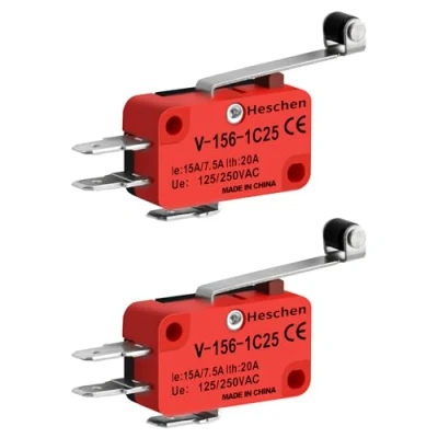 Afbeelding van Heschen V 156 1C25 2 x 20 A 250 VAC micro schakelaar met lange hendel