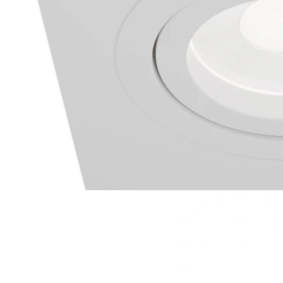Afbeelding van Inbouwspot Atom, GU10, wit, hoekig frame