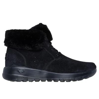 Afbeelding van Skechers Onthego Veterboots, Dames, Maat: 39, Black Leer en textiel