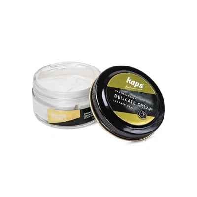 Afbeelding van Kaps Schoencreme schoensmeer verzorgt het leer en geeft glans (401) Zilver 50ml
