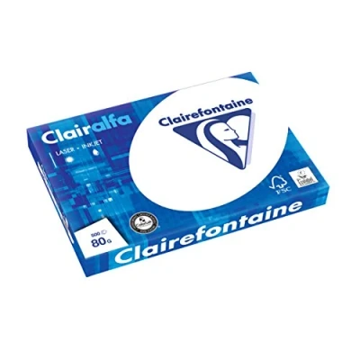 Afbeelding van Kopieerpapier Clairefontaine Clairalfa A3 80gr wit 500vel