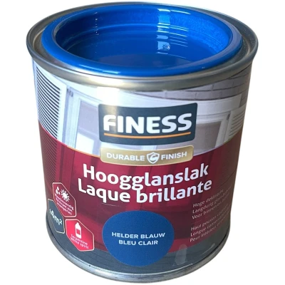 Afbeelding van Finess Hoogglanslak 250 Ml Helder Blauw