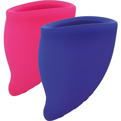 Afbeelding van Fun Factory Cup Explore Kit Menstruatiecup 2 stuks Roze &amp; Blauw