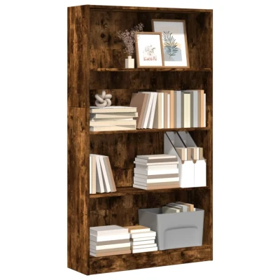 Afbeelding van vidaXL Boekenkast 80x24x143 cm bewerkt hout gerookt eikenkleurig