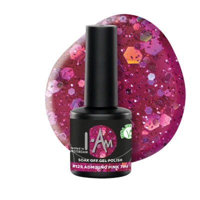 Afbeelding van Soak Off Gel Polish #129 Admiring Pink (7ml) Roze