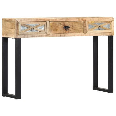 Afbeelding van Wandtafel 110x30x76 cm massief mangohout