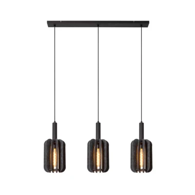 Afbeelding van Lucide RAFAL Hanglamp 3xE27 Grijs