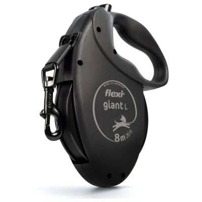 Afbeelding van Flexi Giant Gurt Black Edition automatische Hundeleine 8 m (Hond, Algemeen), Kraag + Leiband