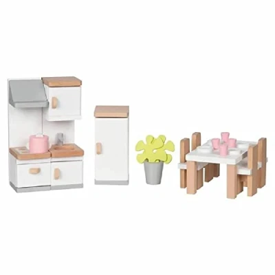 Afbeelding van Goki Houten poppenhuis accessoires Keuken