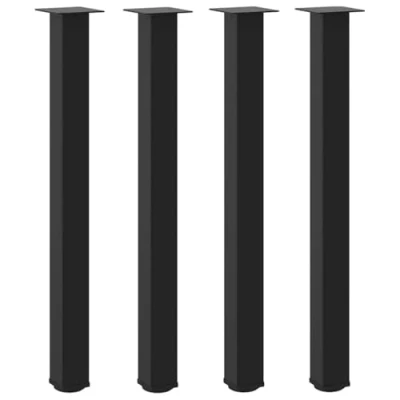 Afbeelding van vidaXL Salontafelpoten 4 st 100 102 cm staal zwart