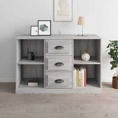 Afbeelding van Dressoir 104,5x35,5x67,5 cm bewerkt hout sonoma grijs