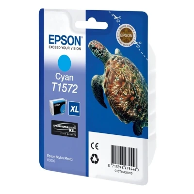 Image de Cartouche d&#039;encre Epson T1572 XL Tortue Cyan