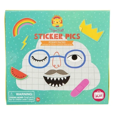 Afbeelding van Tiger Tribe stickerset Grappige gezichten