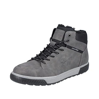 Afbeelding van Rieker Sneakers laag Rauch schwarz schwarz, Heren, Maat: 40, Imitatieleer/ textiel