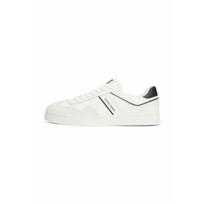 Afbeelding van Tommy Jeans THE Greenwich Detail Sneakers laag, Heren, Maat: 43, Ecru Leer