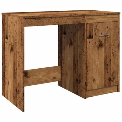 Afbeelding van vidaXL Bureau 100x50x76 cm bewerkt hout oud houtkleurig