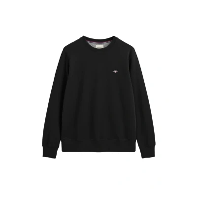 Afbeelding van GANT REG Shield Cneck Sweater, Heren, Maat: Large, Black
