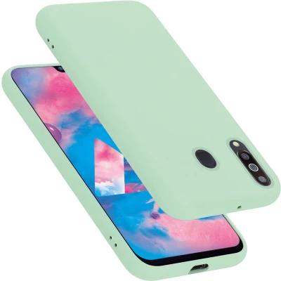 Afbeelding van Cadorabo Hoesje geschikt voor Samsung Galaxy M30 / A40s in LIQUID LICHT GROEN Beschermhoes gemaakt van flexibel TPU silicone Case Cover