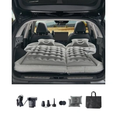 Image de VEVOR Matelas gonflable voiture lit de couchage floqué avec pompe à air gris