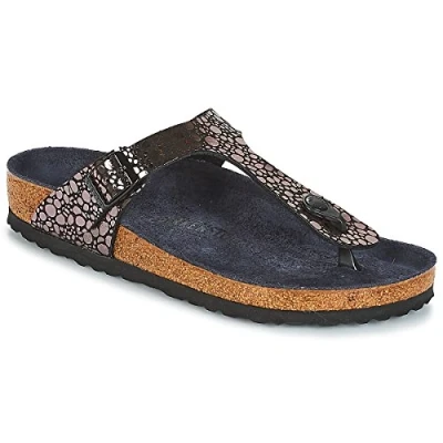 Afbeelding van Birkenstock Arizona Earthy Narrow Pantoffels, Maat: 37, Black Hoogwaardig imitatieleer