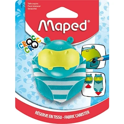 Afbeelding van Maped Puntenslijper Croc Hippo Tank Nijlpaard Uittrekbare stoffen reserve Schone functie klep