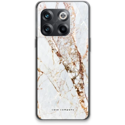 Afbeelding van Case Company® hoesje geschikt voor OnePlus 10T Goud marmer Soft Cover Telefoonhoesje Bescherming aan alle Kanten en Schermrand