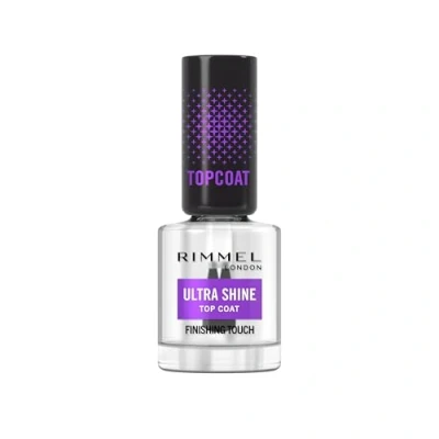 Image de Rimmel London, Top Coat ultra Shine, brillant et longue tenue, protège la couleur, formule végétalienne, 12 ml
