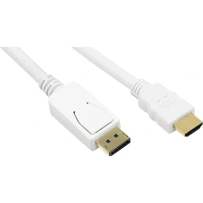 Afbeelding van DisplayPort naar HDMI kabel DP 1.1 / 1.3 (Full HD 1080p) wit 2 meter