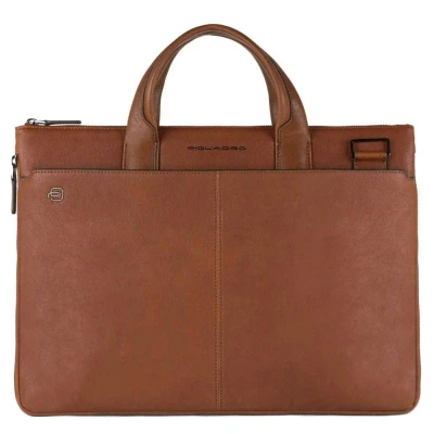 Afbeelding van Piquadro Black Square Small Expandable Computer Bag 15.6&quot; tobacco