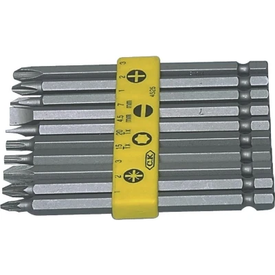Afbeelding van C.K T4525 Bitset 10 delig Plat, Kruiskop Phillips, Pozidriv, Binnen zesrond (TX)