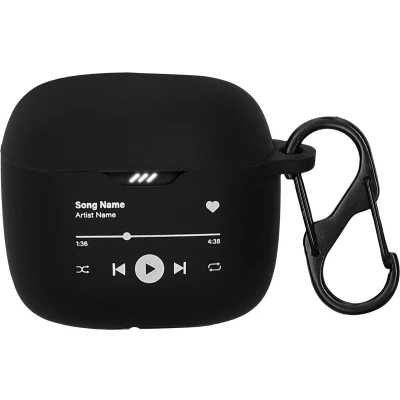 Afbeelding van kwmobile Hoes geschikt voor JBL Tune Flex Siliconen cover oordopjes in wit Muziekspeler design