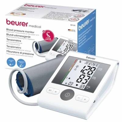 Afbeelding van Beurer BM 28 Bloeddrukmeter bovenarm Aanbevolen door en bekend van de Hartstichting App: HealthManager Pro Rust indicator Manchet positie controle 22 tot 42 cm Geschikt tijdens zwangerschap 5 Jaar garantie