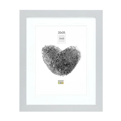 Afbeelding van Deknudt Zilverkleurige fotokader met witte passe partout 20x25 S66KD1