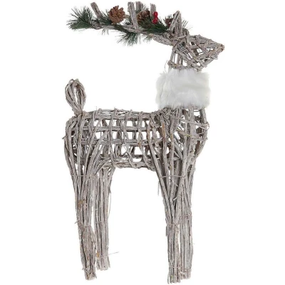Afbeelding van Kerstversiering DKD Home Decor Rendier vlechtwerk (33 x 14 60 cm)