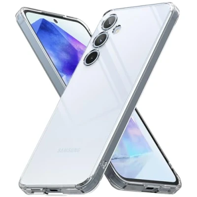 Afbeelding van Ringke Beschermhoes compatibel met Samsung Galaxy A55 5G [Fusion] transparante harde achterkant van polycarbonaat, TPU, zachte bumper, schokbestendig, bescherming voor A55,