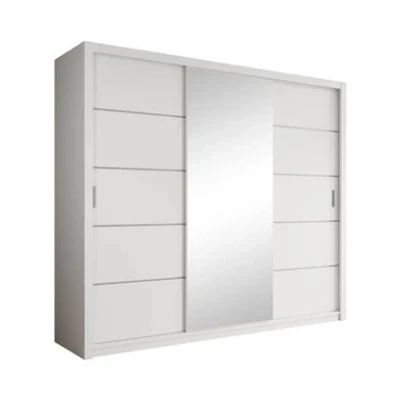 Afbeelding van Meubella Kledingkast Blake Wit 250 cm