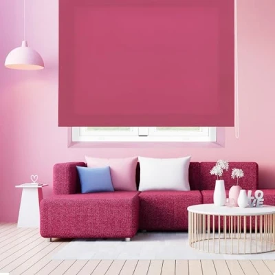 Afbeelding van Rolgordijndecor Ara Rolgordijn doorschijnend glad fuchsia 80 x 175 cm (breedte hoogte) Stofmaat 77 170 Raamrolgordijn