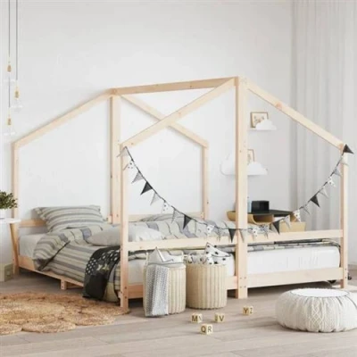 Afbeelding van vidaXL Kinderbedframe 2x(90x200) cm massief grenenhout