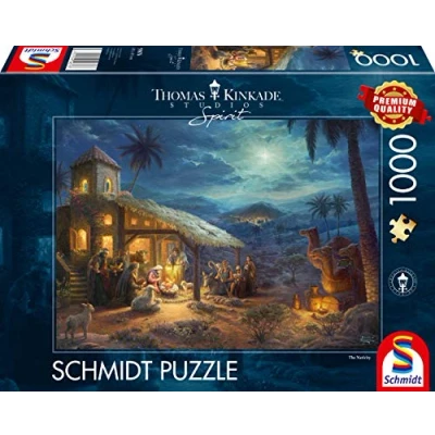Image de Puzzle Schmidt Thomas Kinkade : Nativité, 1000 pièces